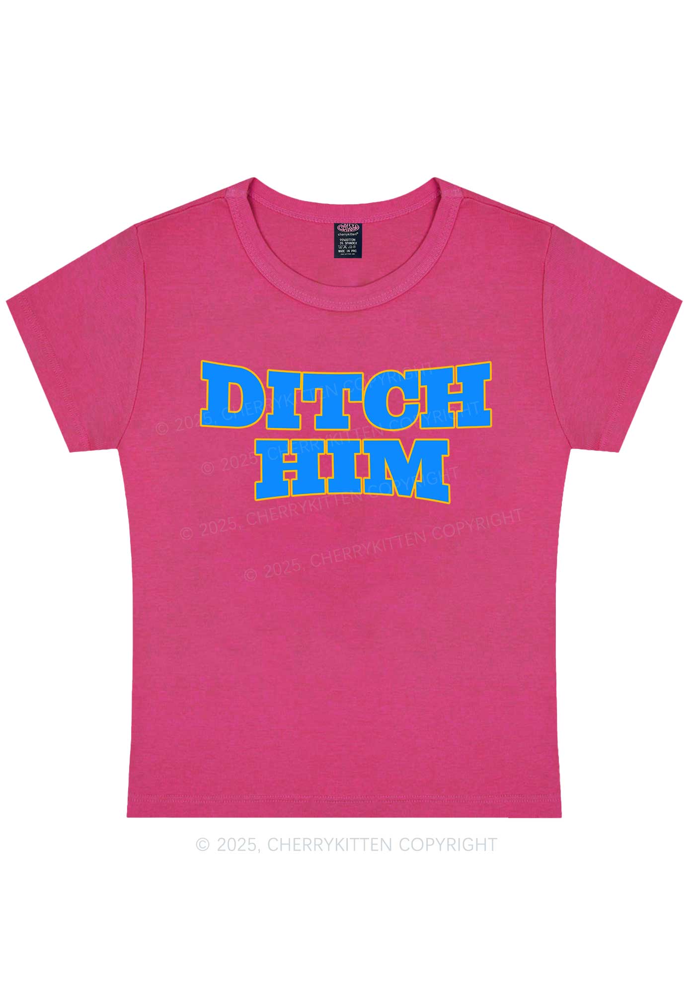 Ditch Him Pride Y2K Baby Tee Cherrykitten