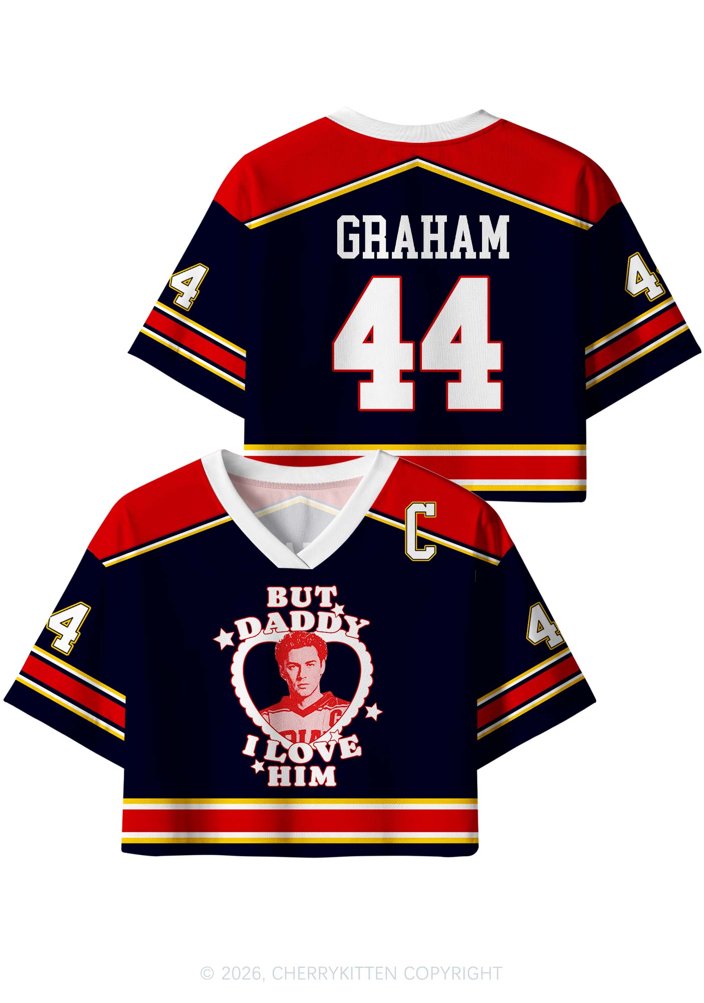 But Daddy I Love Him GG Y2K Crop Sport Jersey Shirts Cherrykitten