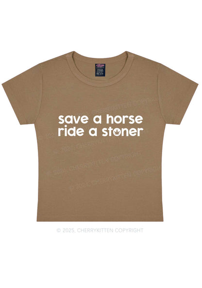 Ride A Stoner Y2K Baby Tee Cherrykitten
