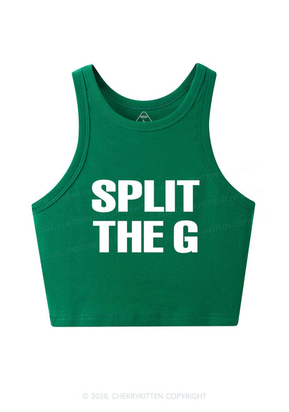 Split The G St Patricks Y2K Crop Tank Top Cherrykitten