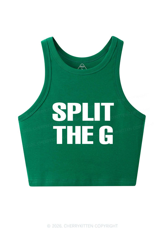 Split The G St Patricks Y2K Crop Tank Top Cherrykitten