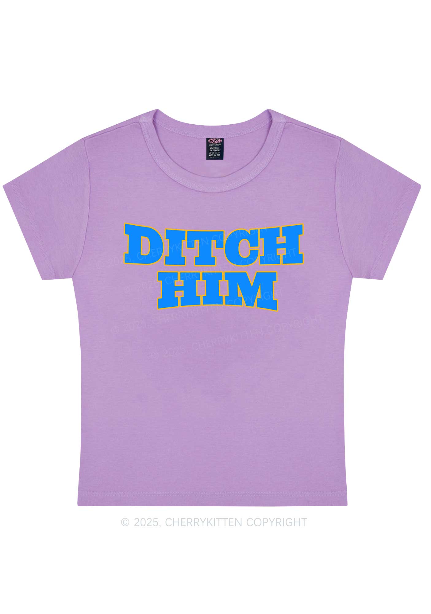 Ditch Him Pride Y2K Baby Tee Cherrykitten