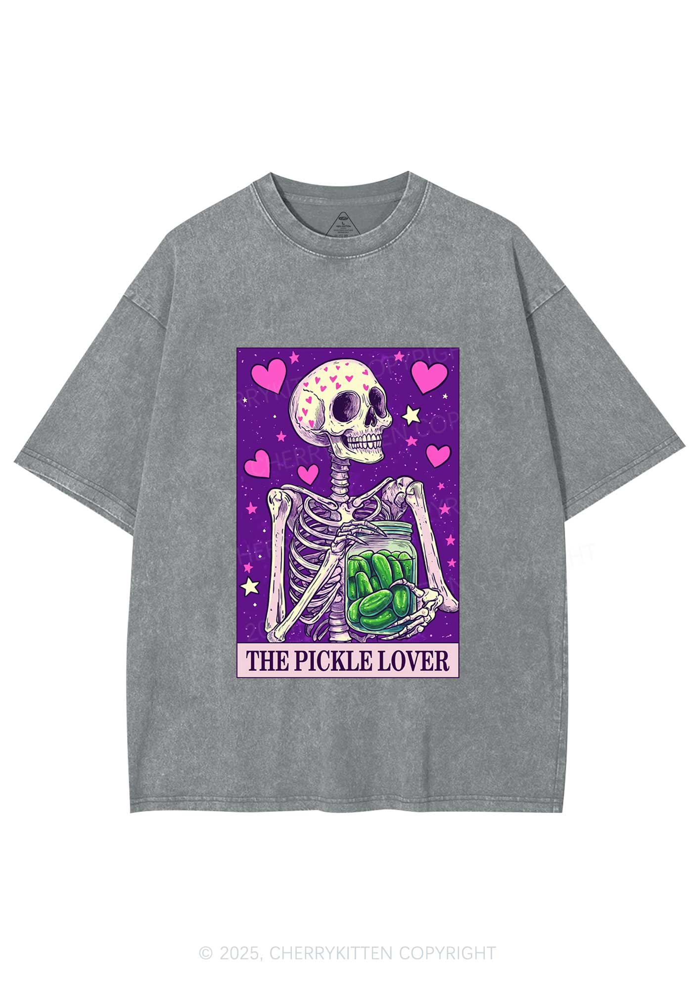 The Pickle Lover Y2K Washed Tee Cherrykitten