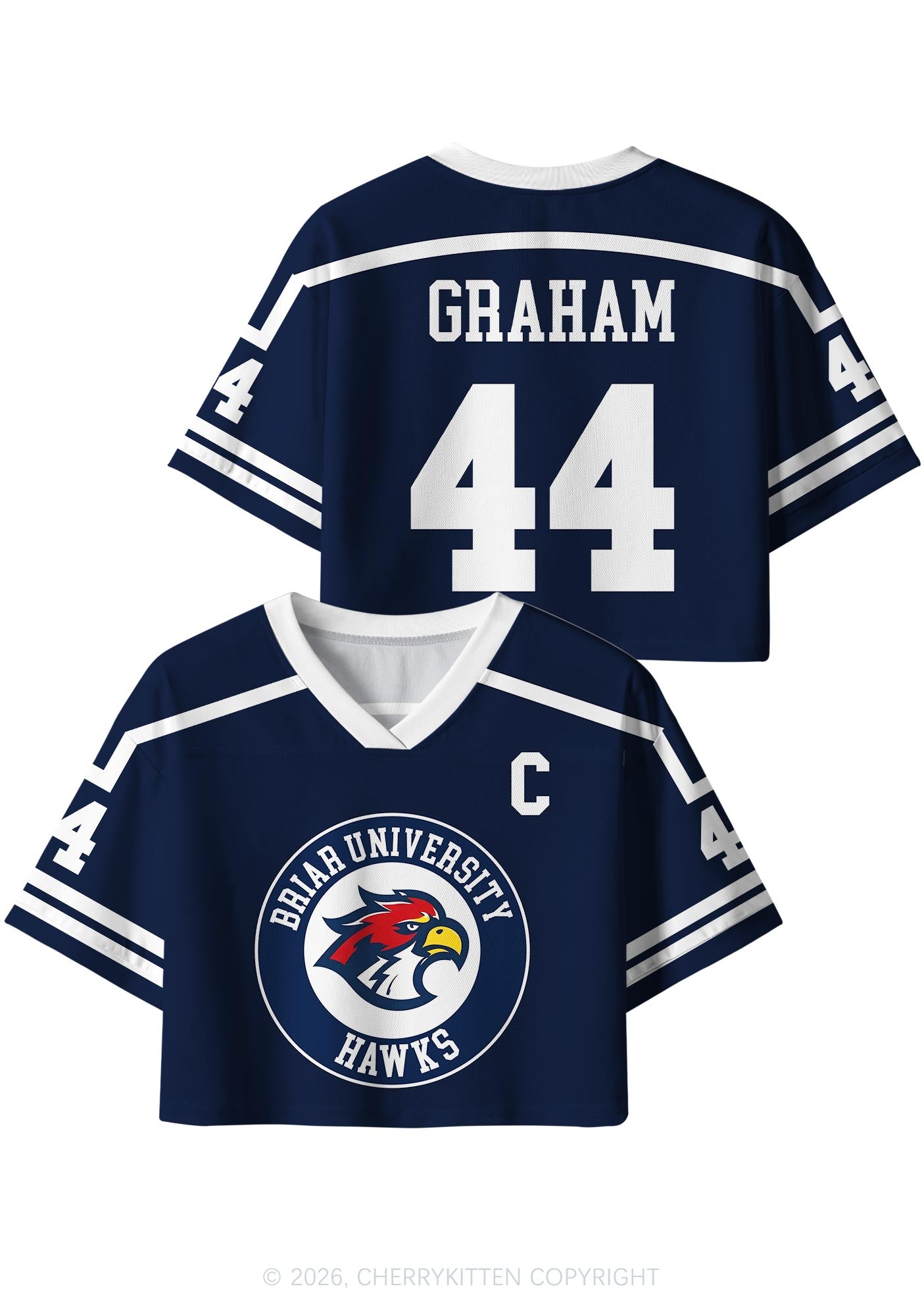 College Hockey Team GG Y2K Crop Sport Jersey Shirts Cherrykitten