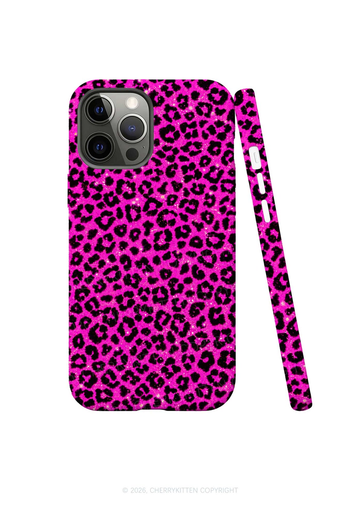 Hot Pink Leopard Y2K Phone Case Cherrykitten