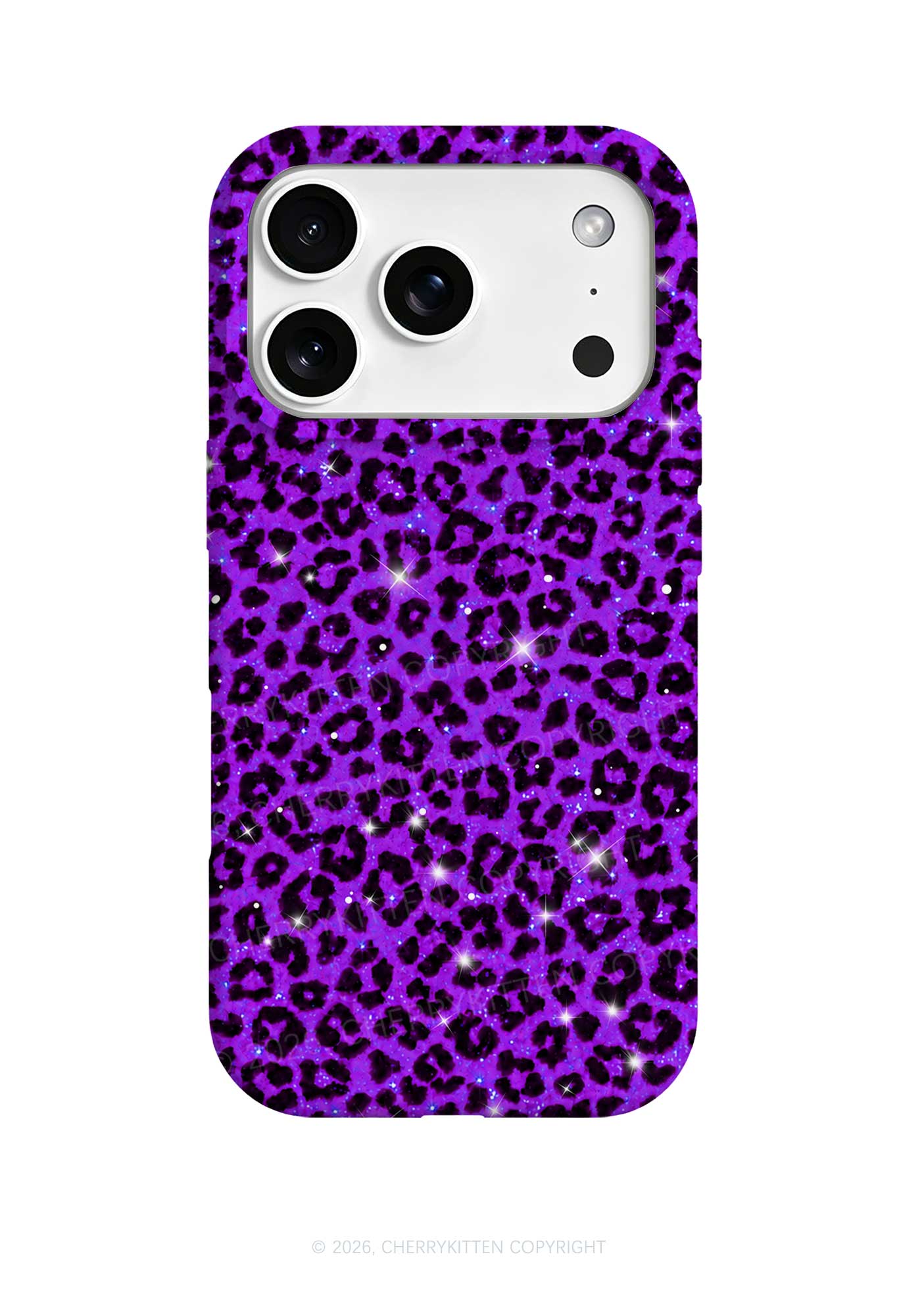 Dark Purple Leopard Y2K Phone Case Cherrykitten