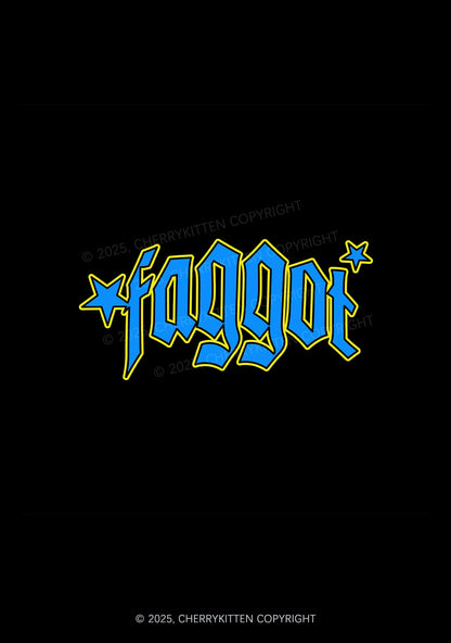 Faggot Stars Pride 1Pc Y2K Pin Badge Cherrykitten