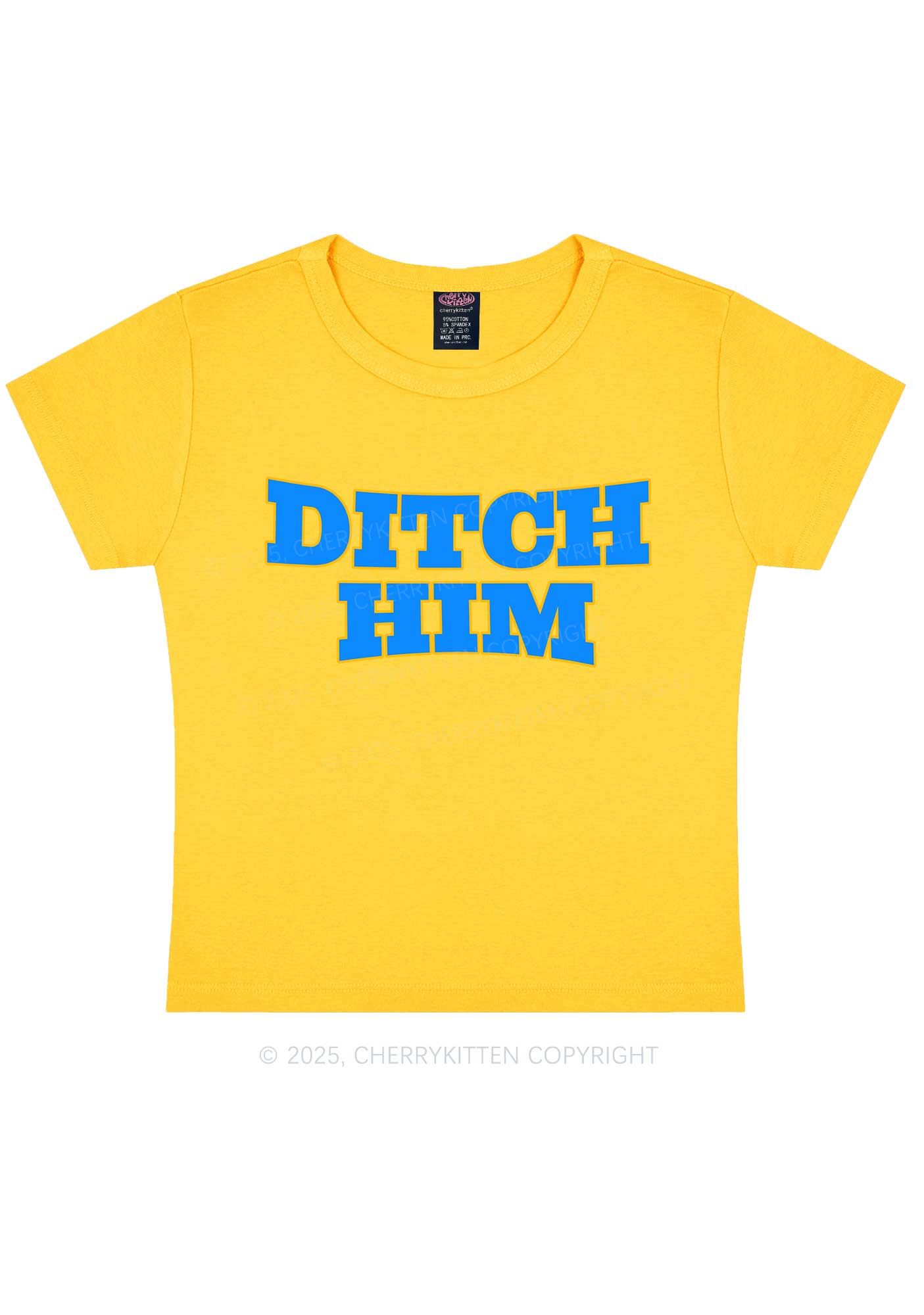 Ditch Him Pride Y2K Baby Tee Cherrykitten