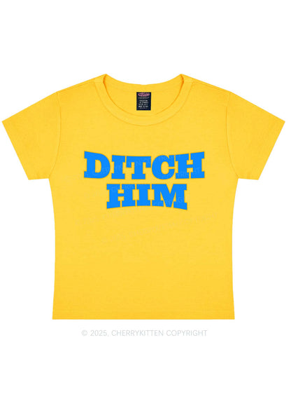 Ditch Him Pride Y2K Baby Tee Cherrykitten