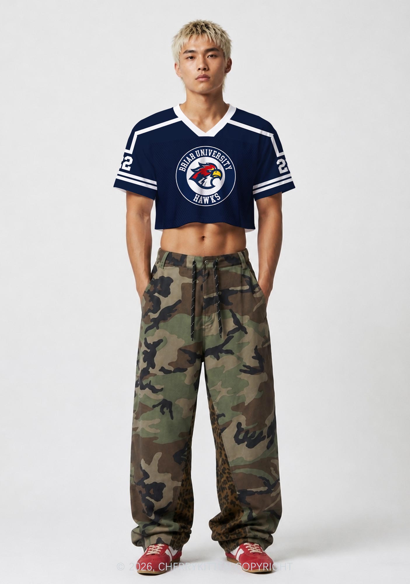 College Hockey Team JL Y2K Crop Sport Jersey Shirts Cherrykitten