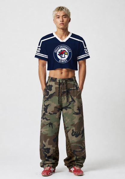 College Hockey Team JL Y2K Crop Sport Jersey Shirts Cherrykitten