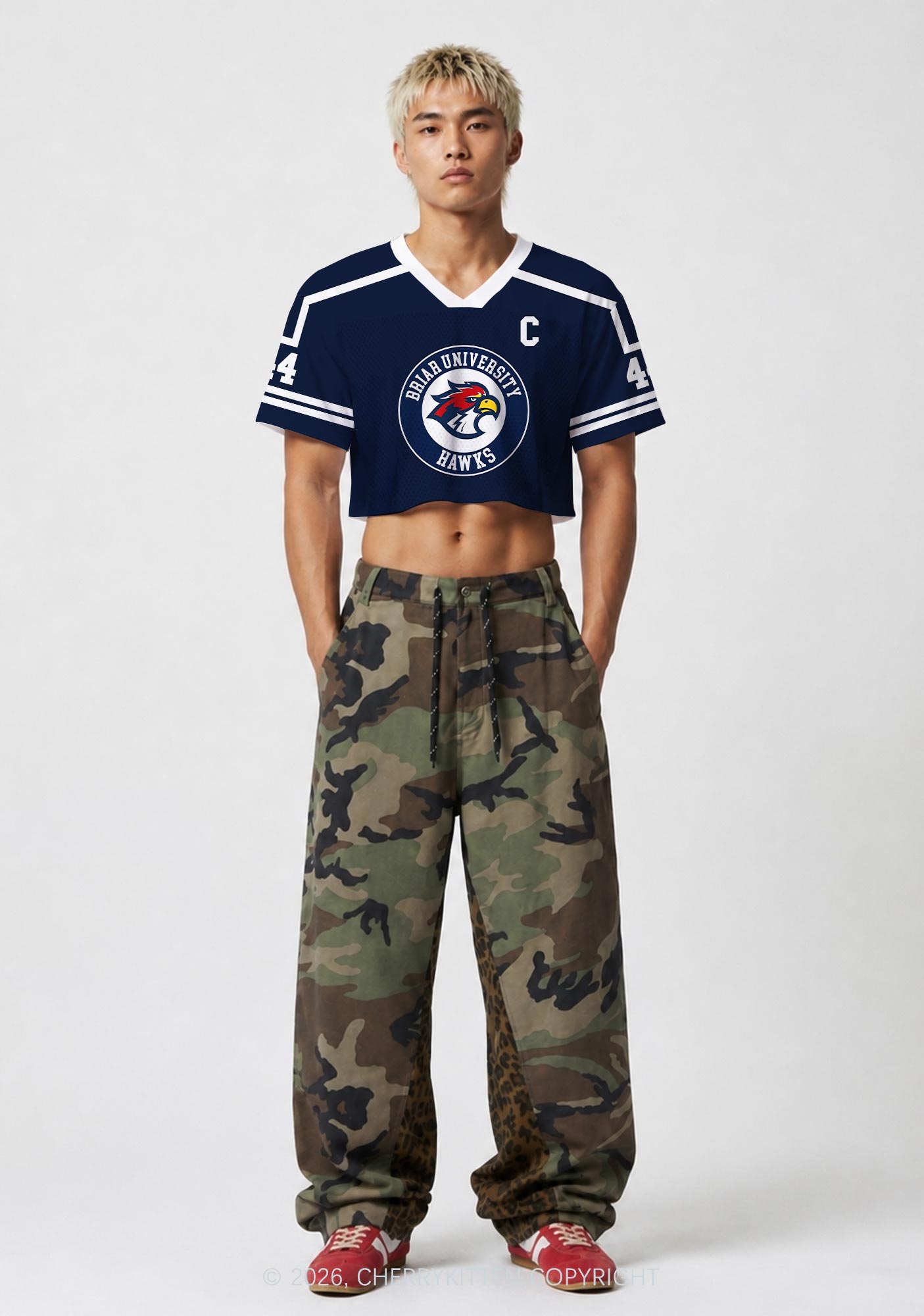 College Hockey Team GG Y2K Crop Sport Jersey Shirts Cherrykitten