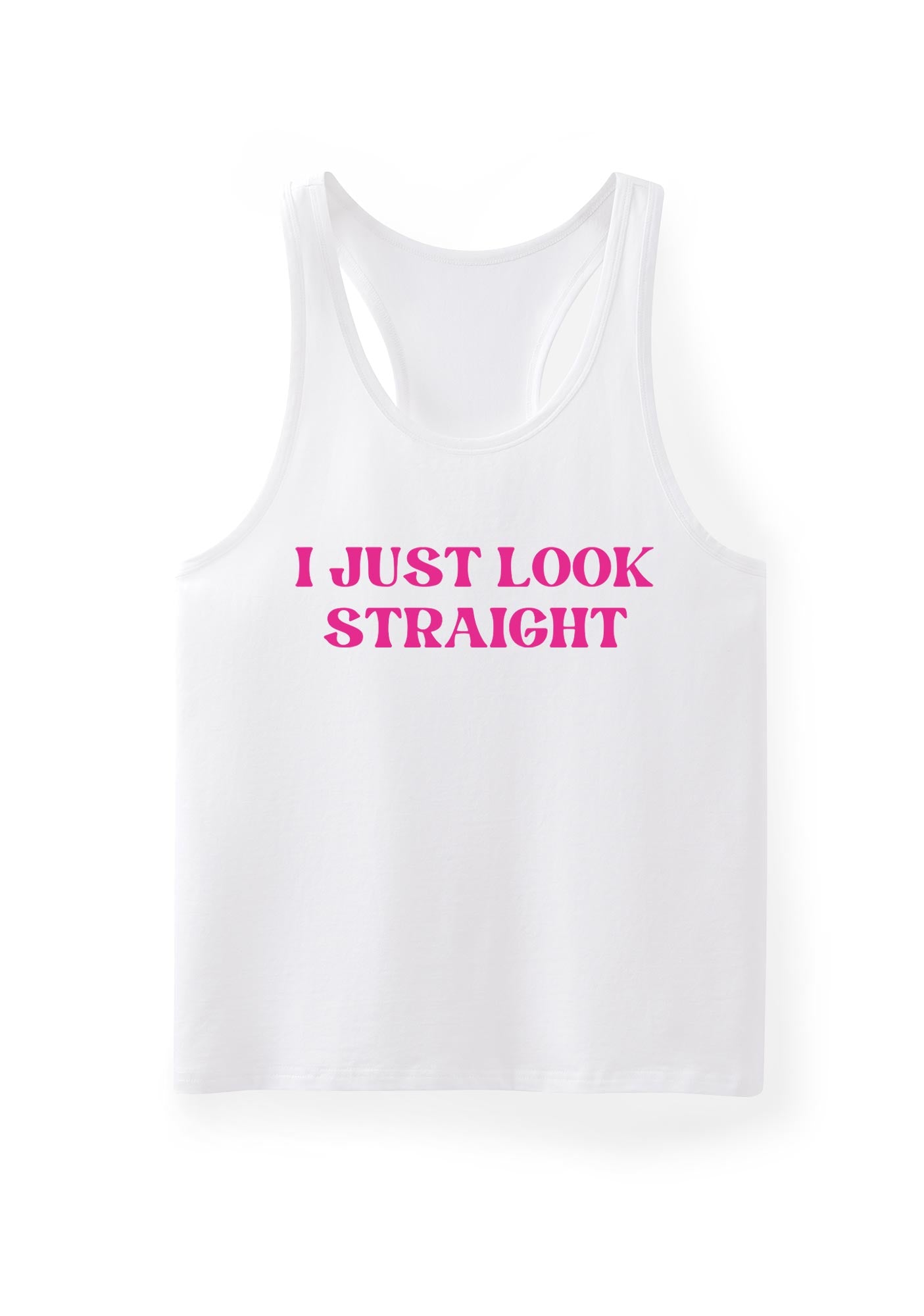 I Just Look Straight Pride Y2K Men Racerback Tank Top Cherrykitten