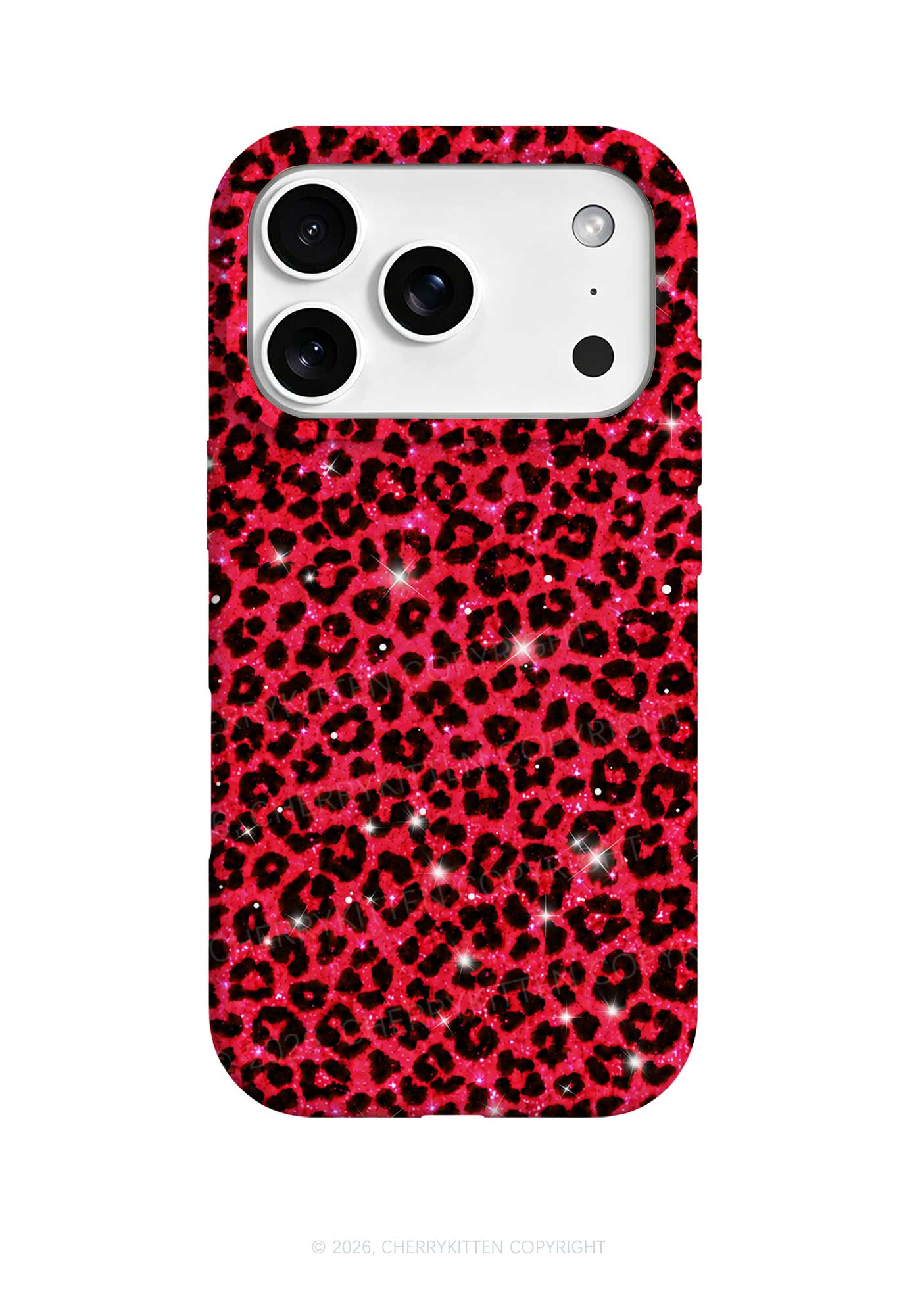Bright Red Leopard Y2K Phone Case Cherrykitten