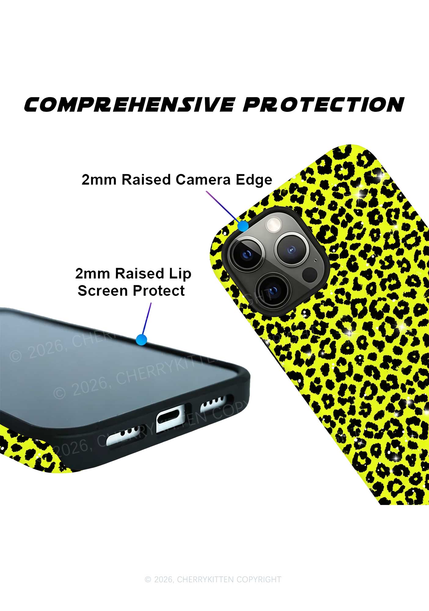 Lime Yellow Leopard Y2K Phone Case Cherrykitten
