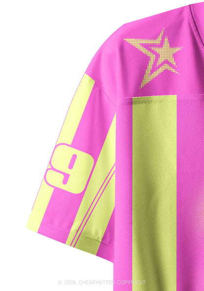 Lez Pink Ratz Pride Y2K Crop Sport Jersey Shirts Cherrykitten