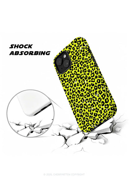Lime Yellow Leopard Y2K Phone Case Cherrykitten