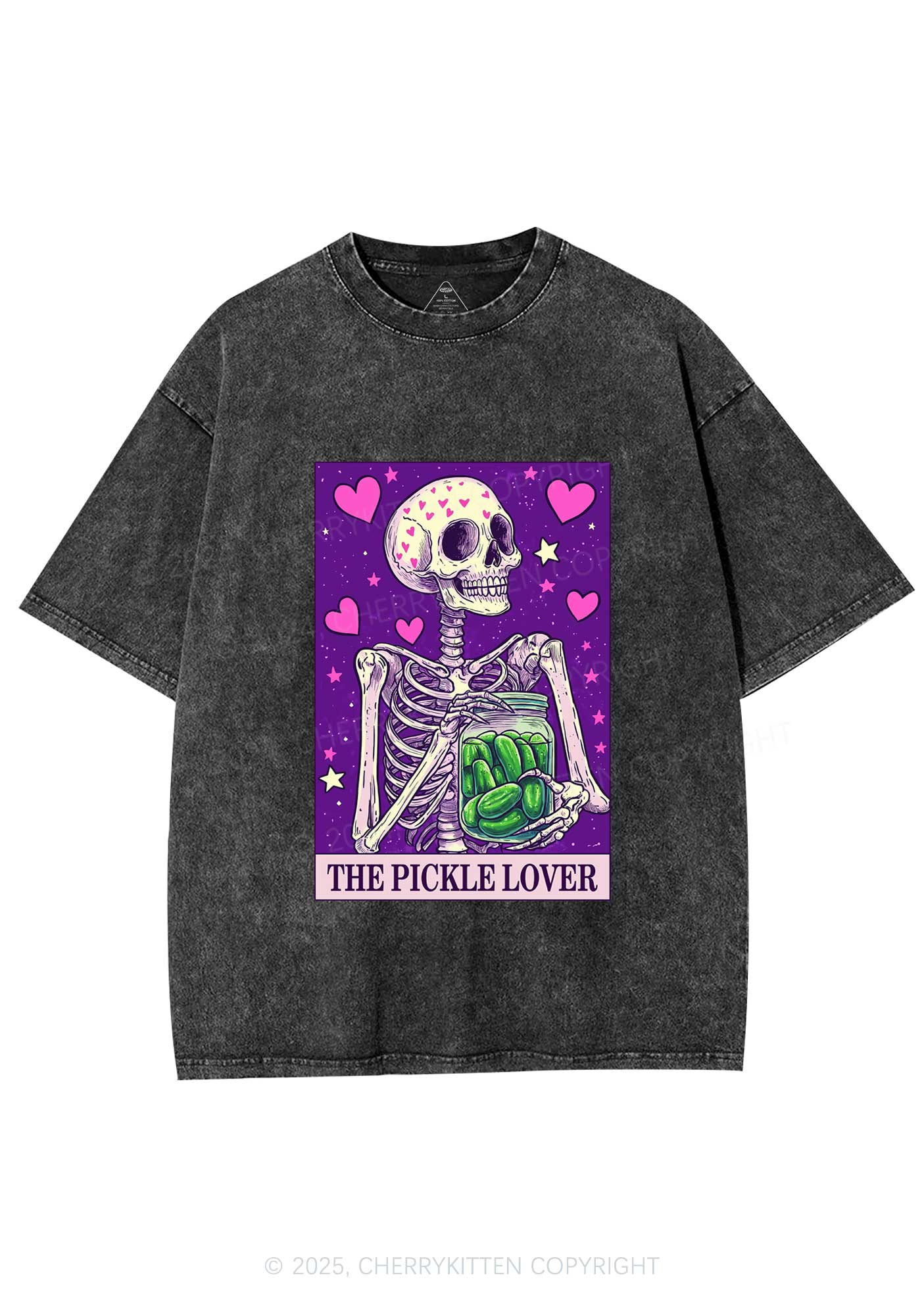 The Pickle Lover Y2K Washed Tee Cherrykitten
