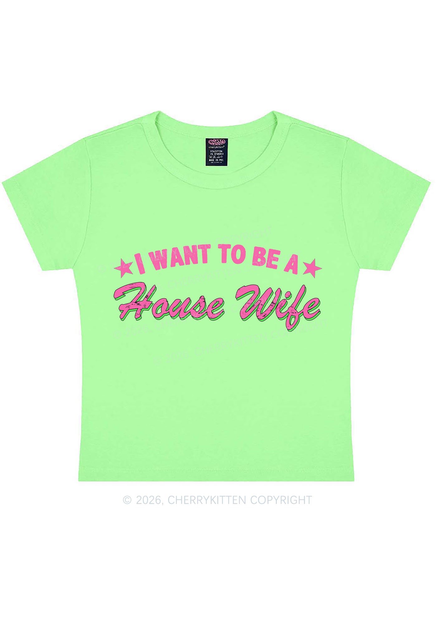 I Want To Be House Wife Y2K Baby Tee Cherrykitten
