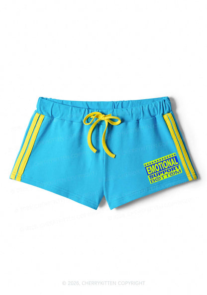 Emotional Support Bottom Pride Y2K Drawstring Mini Shorts Cherrykitten