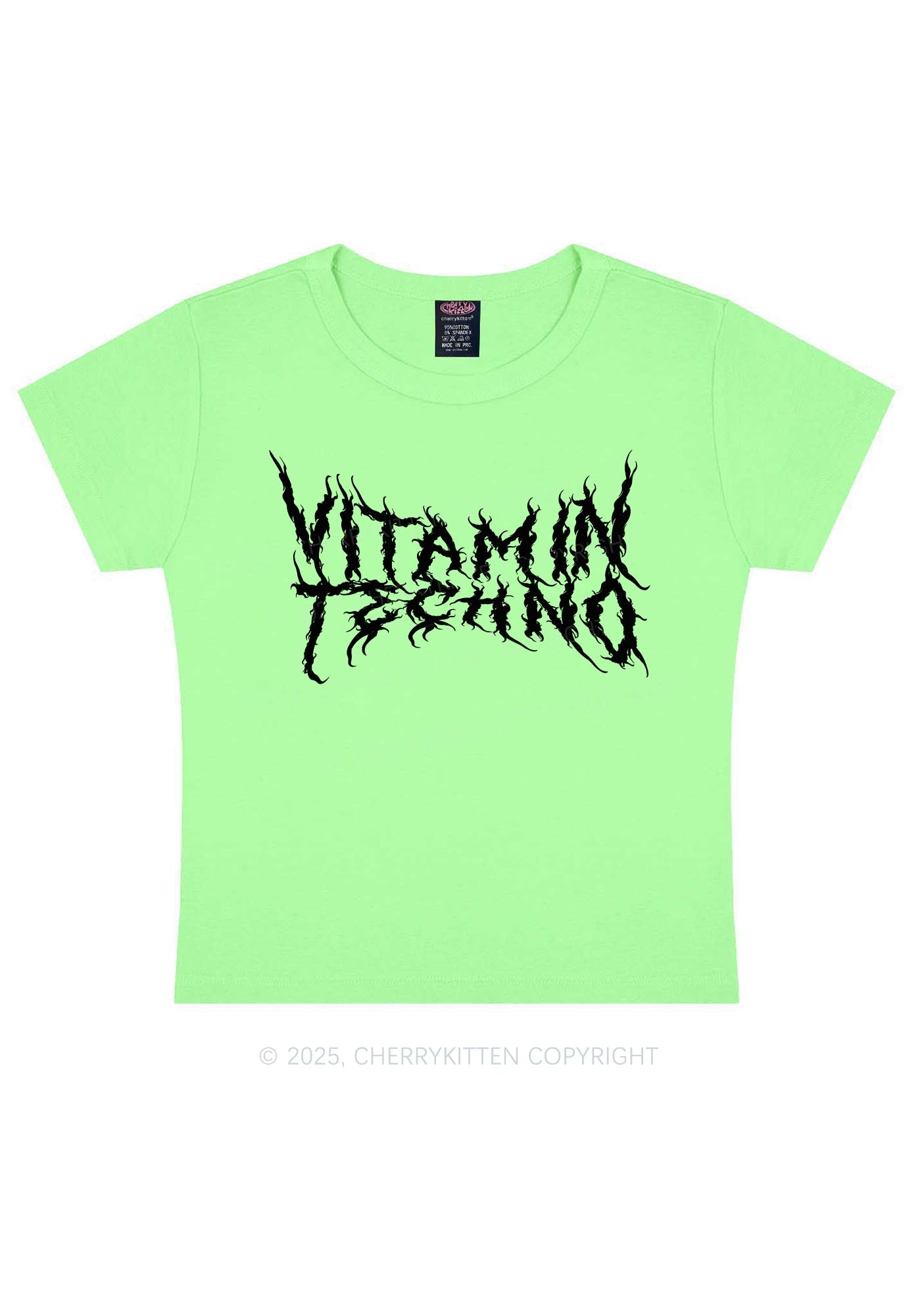 Vitamin Techno Y2K Baby Tee Cherrykitten