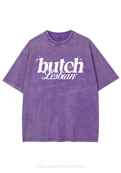Butch Lesbian Y2K Shirts Washed Tee Cherrykitten