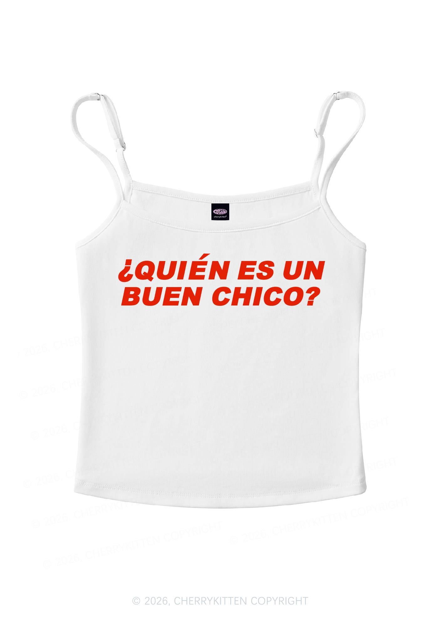 Quien Es Un Buen Chico Y2K Spaghetti Strap Cami Cherrykitten