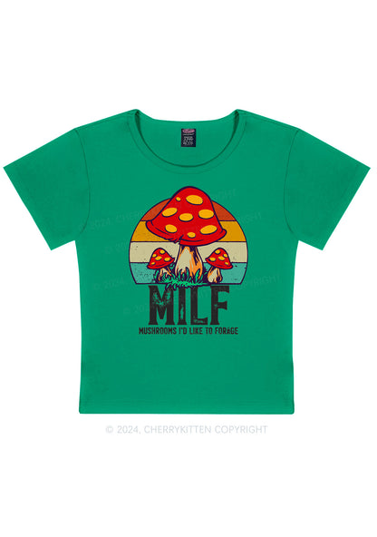 Mxxf Mushrooms Y2K Baby Tee Cherrykitten
