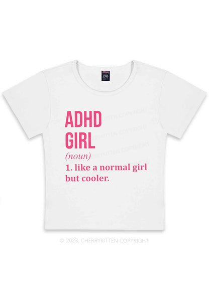 Curvy Definition ADHD Girl Y2K Baby Tee Cherrykitten