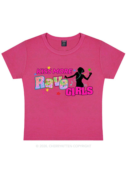 Kiss More Rave Girls Y2K Baby Tee Cherrykitten