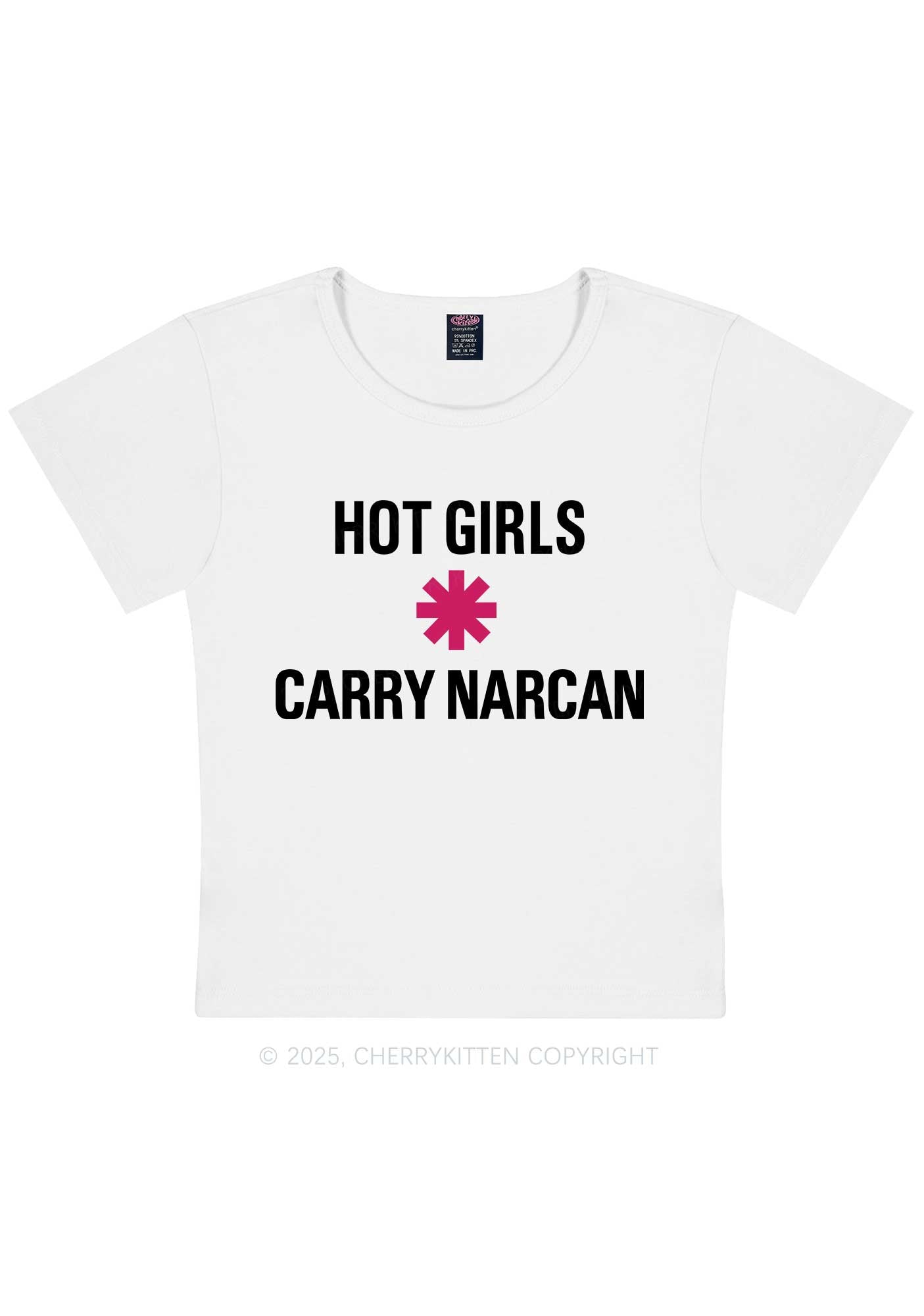 Hot Girls Carry Nxrcan Y2K Baby Tee Cherrykitten
