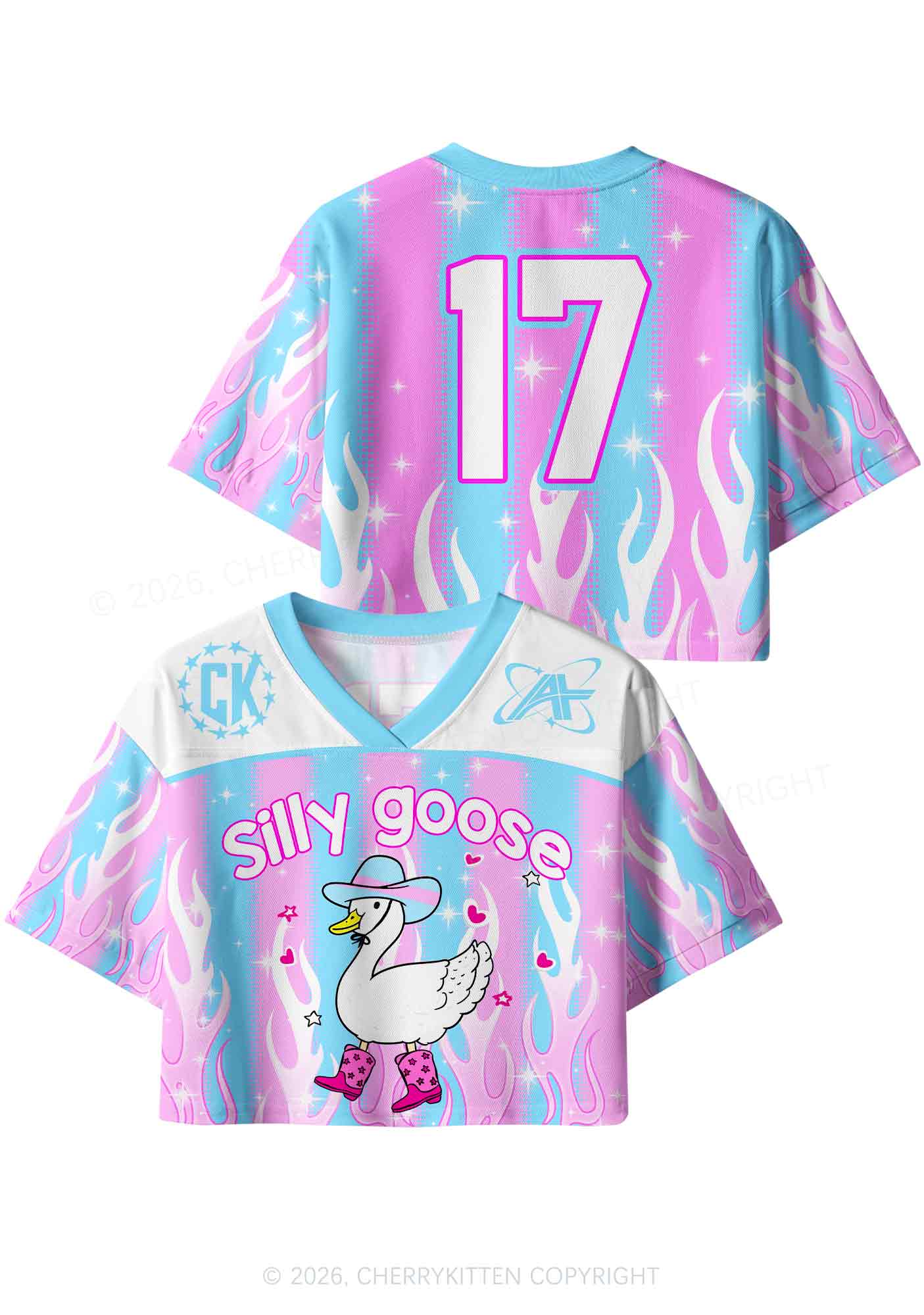 Trans Silly Goose Pride Y2K Crop Sport Jersey Shirts Cherrykitten