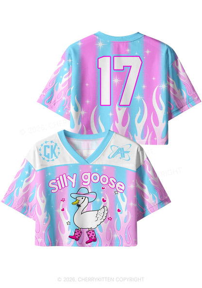 Trans Silly Goose Pride Y2K Crop Sport Jersey Shirts Cherrykitten