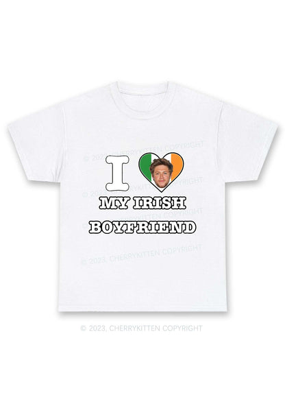 Custom Irish Boyfriend Photo St Patricks Y2K Chunky Shirt Cherrykitten