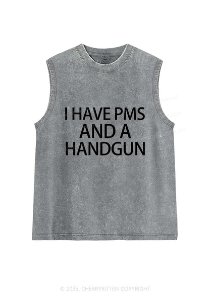 I Have Pms Y2K Washed Muscle Tank Cherrykitten