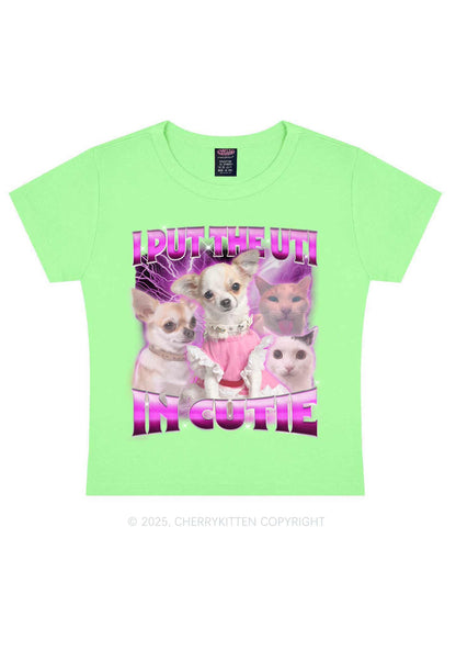 Put UTI In Cutie Y2K Baby Tee Cherrykitten