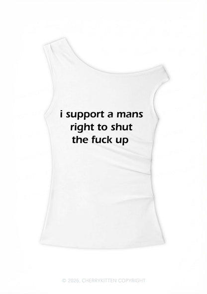 I Support A Mans Right Y2K Off Shoulder Tank Top Cherrykitten