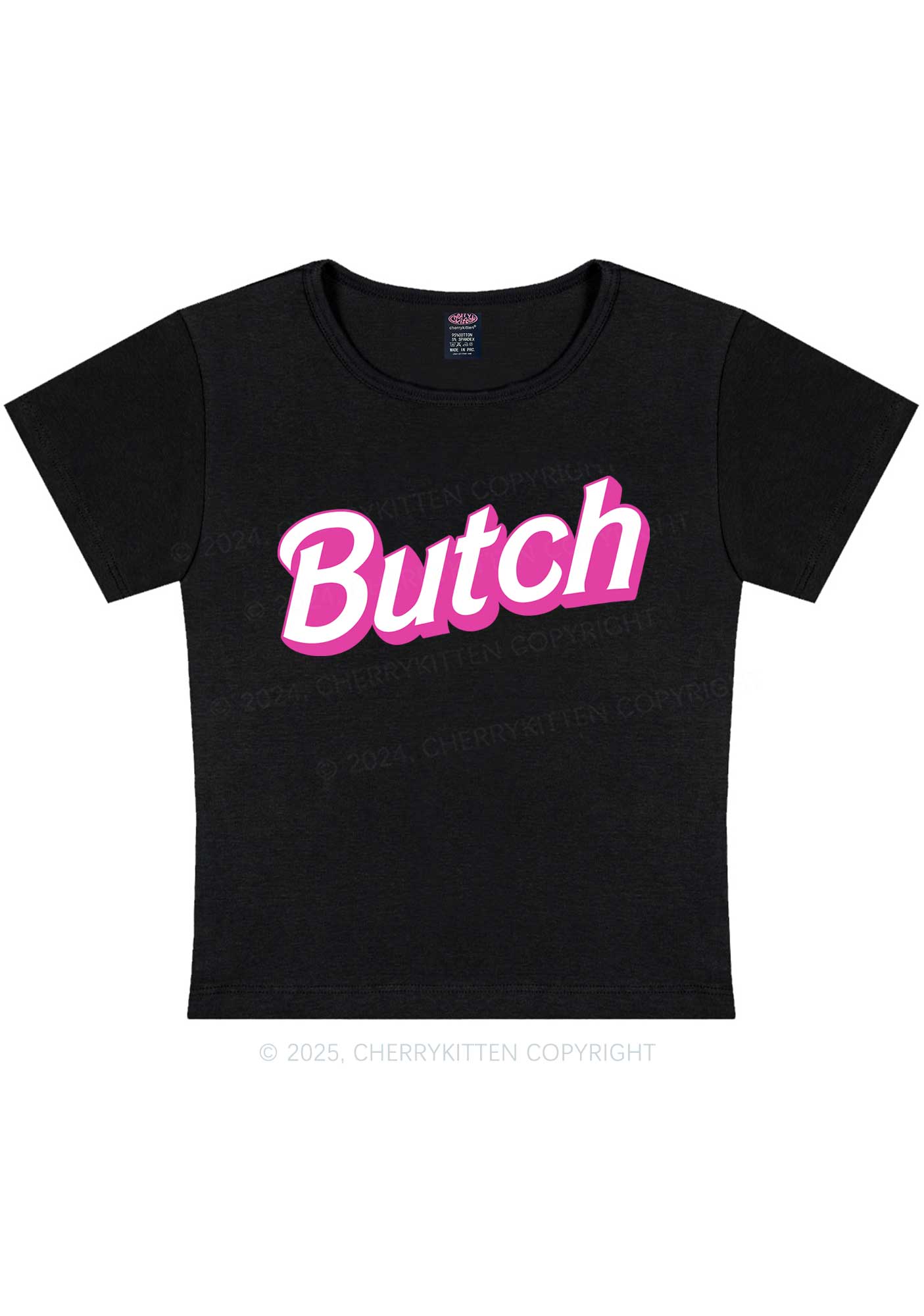 Pink Butch Y2K Baby Tee Cherrykitten