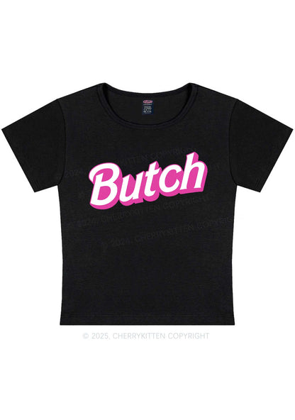 Pink Butch Y2K Baby Tee Cherrykitten