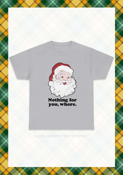 Santa Nothing For You Christmas Y2K Chunky Shirt Cherrykitten