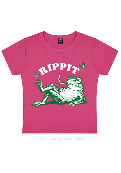Rippit Frog Y2K Baby Tee Cherrykitten