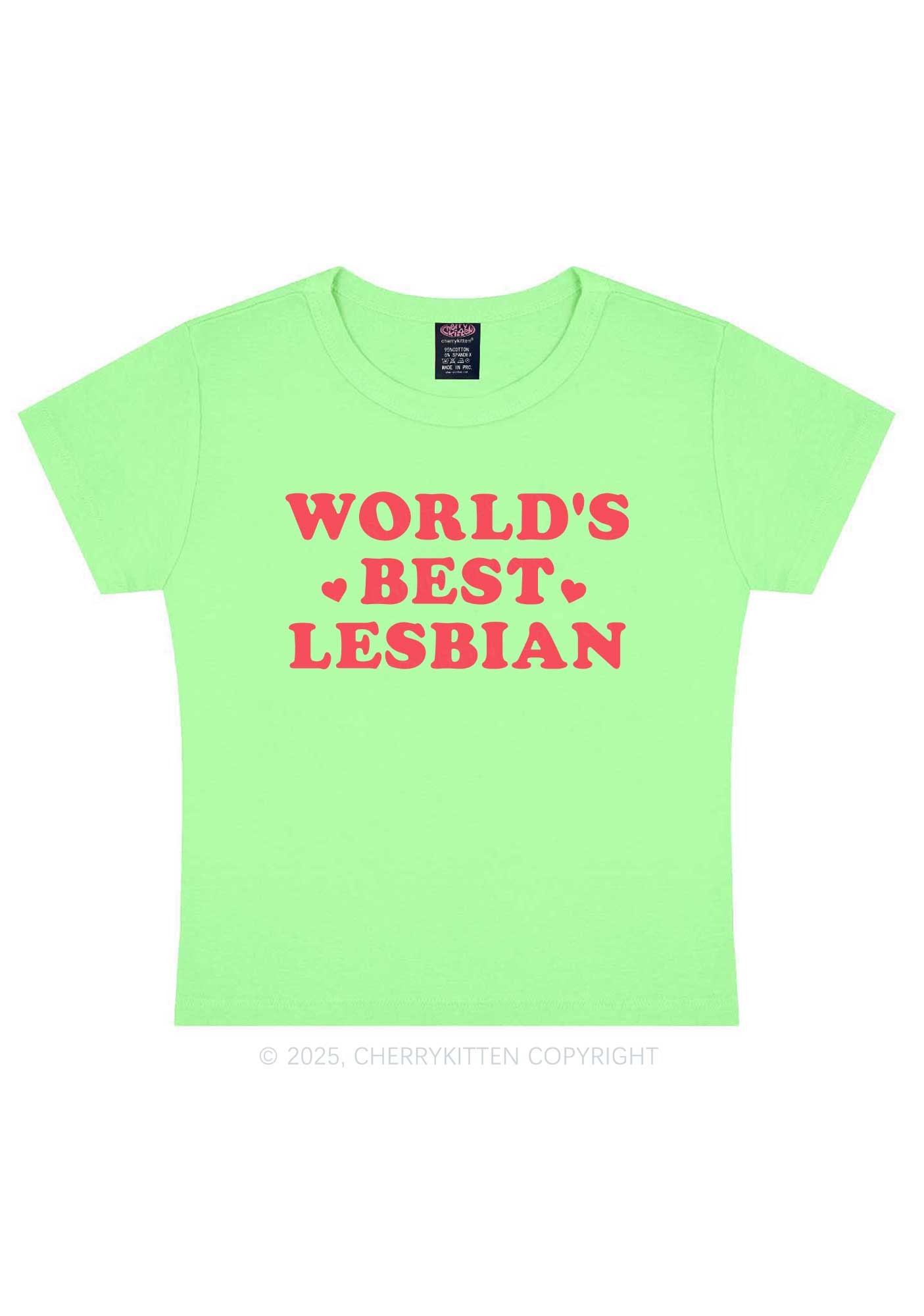 World's Best Lesbian Y2K Baby Tee Cherrykitten