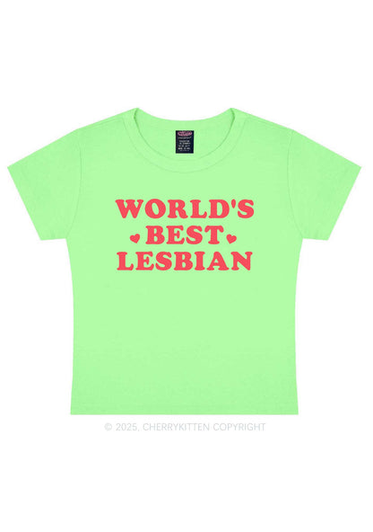World's Best Lesbian Y2K Baby Tee Cherrykitten
