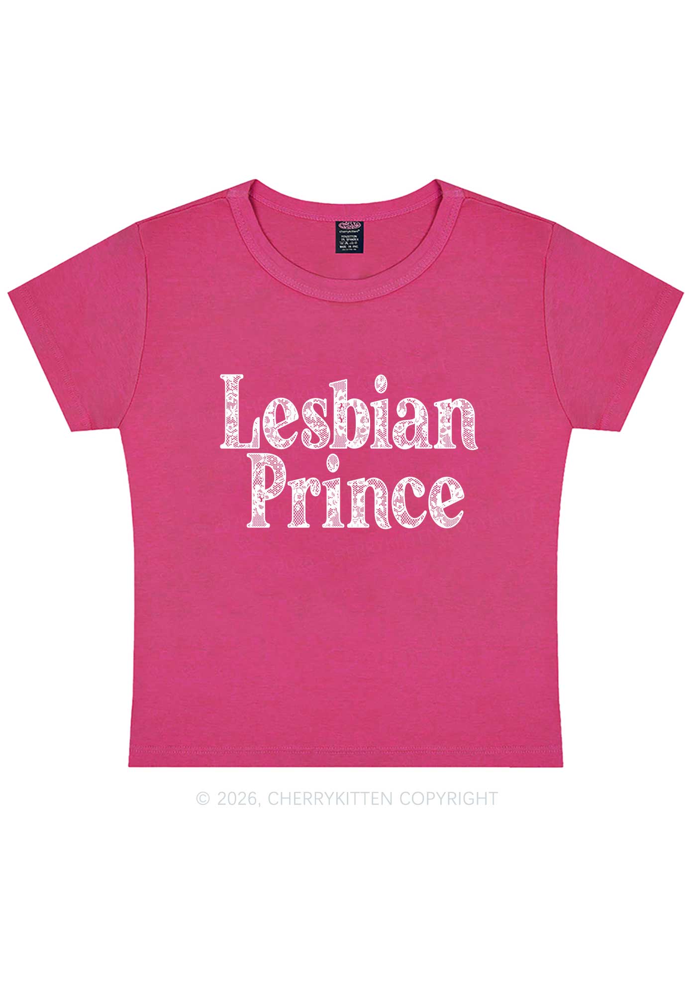 Lesbian Prince Pride Y2K Baby Tee Cherrykitten
