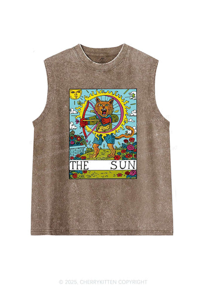 The Sun Cat Y2K Washed Tank Cherrykitten