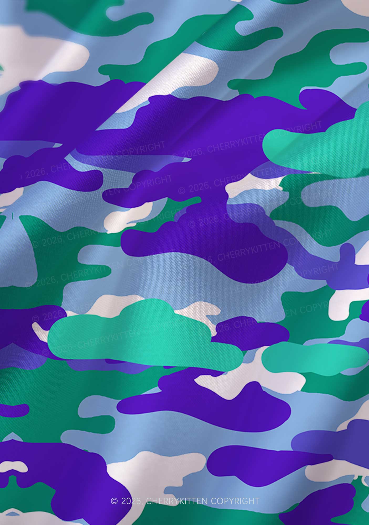 Gay Camouflage Pride Y2K Print Satin Cowl Neck Slip Dress Cherrykitten