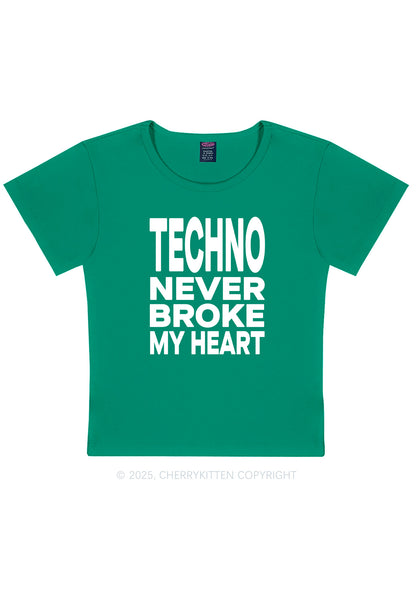 Techno Heart Y2K Baby Tee Cherrykitten