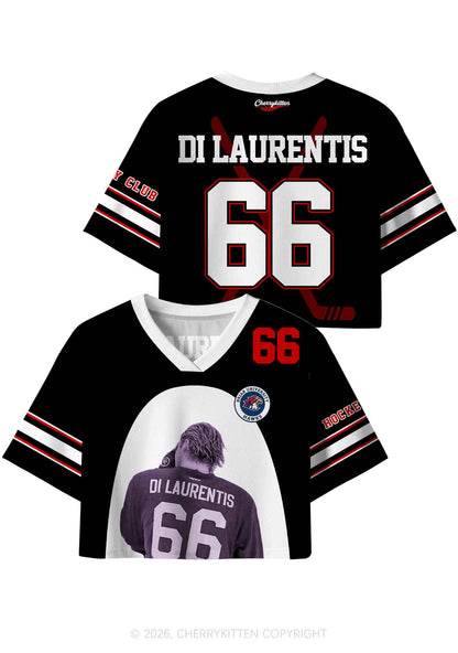 Hockey Player DL Y2K Crop Sport Jersey Shirts Cherrykitten