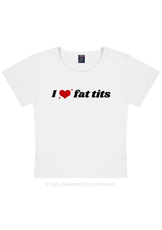 I Love Fat Txts Y2K Baby Tee Cherrykitten