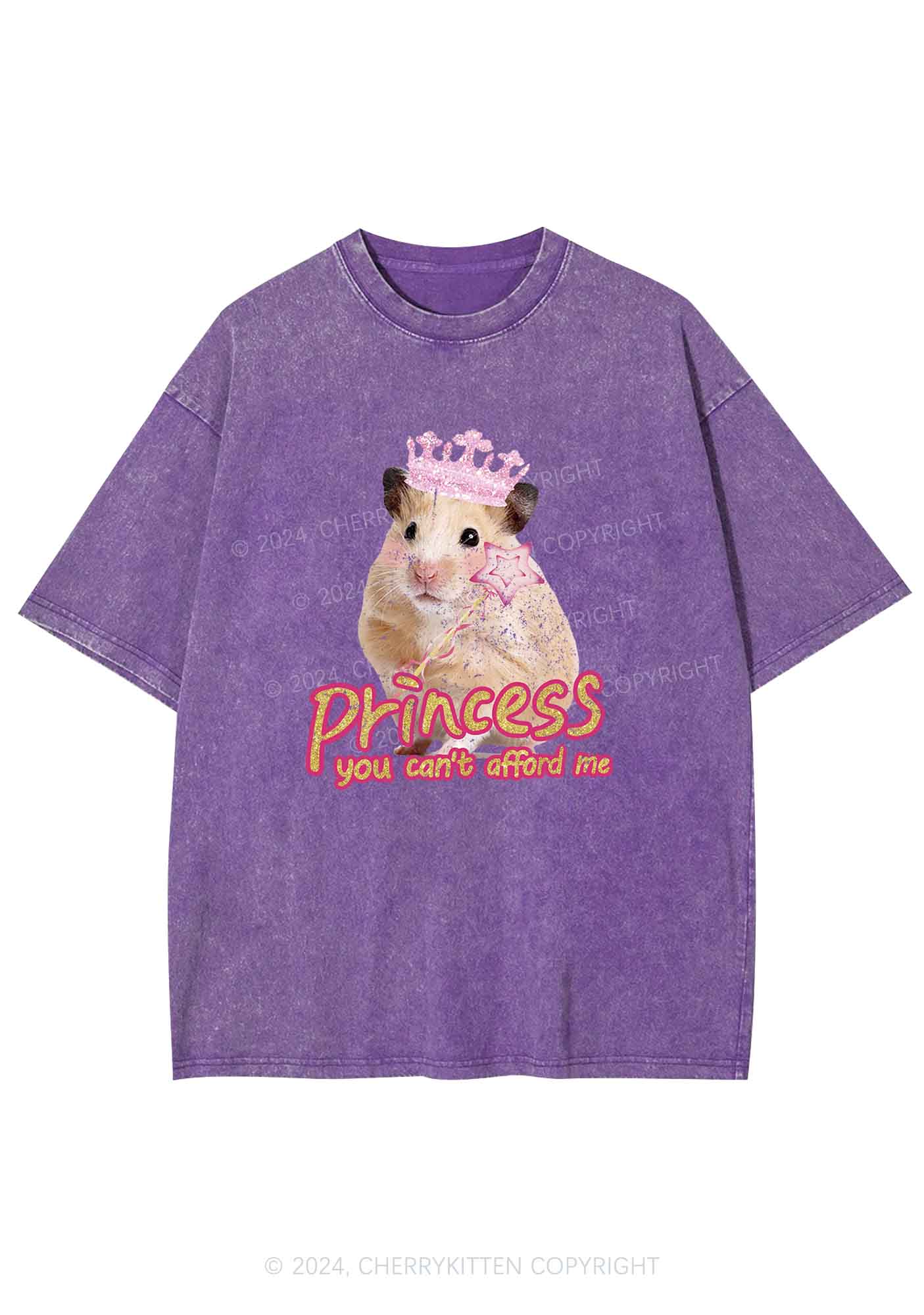 Princess You Can't Afford Me Y2K Washed Tee Cherrykitten